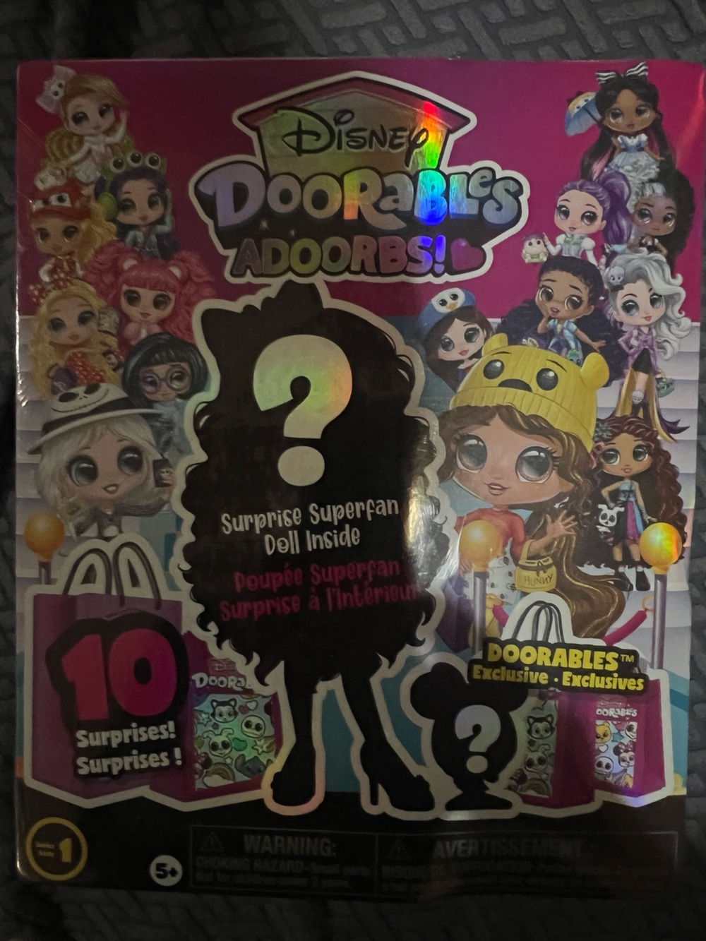 Disney Doorables ADOORBS Mystery Box, featuring a 5.5-inch Doll and 9 surprises